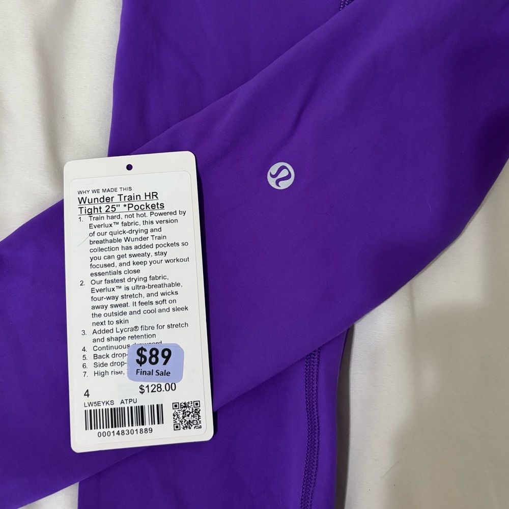 lululemon athletica Purple Wunder Train HR Leggings